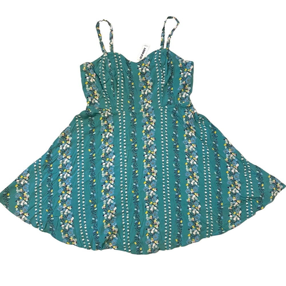 Teal Floral Dress